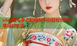 vlog糖心多乙短视频平台轻松创作分享精彩生活