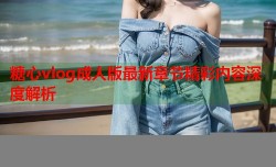 糖心vlog成人版最新章节精彩内容深度解析