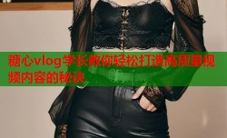 糖心vlog学长教你轻松打造高质量视频内容的秘诀