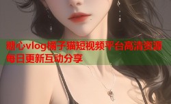糖心vlog橘子猫短视频平台高清资源每日更新互动分享