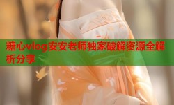 糖心vlog安安老师独家破解资源全解析分享