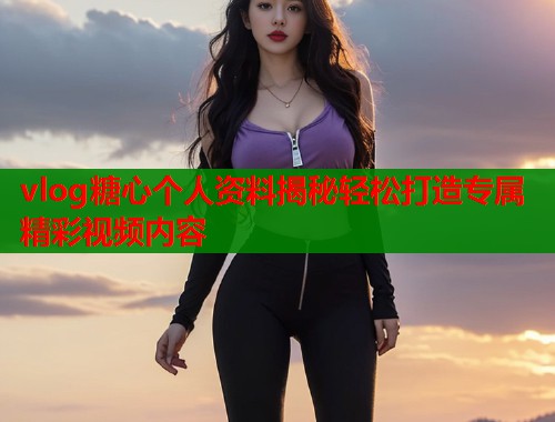 vlog糖心个人资料揭秘轻松打造专属精彩视频内容  第1张
